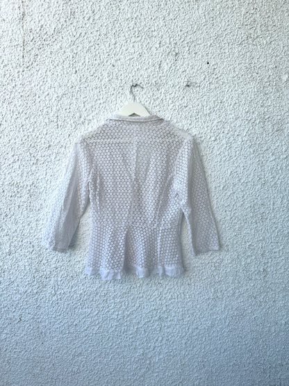 Chaqueta blanca de encaje