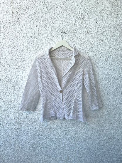 Chaqueta blanca de encaje