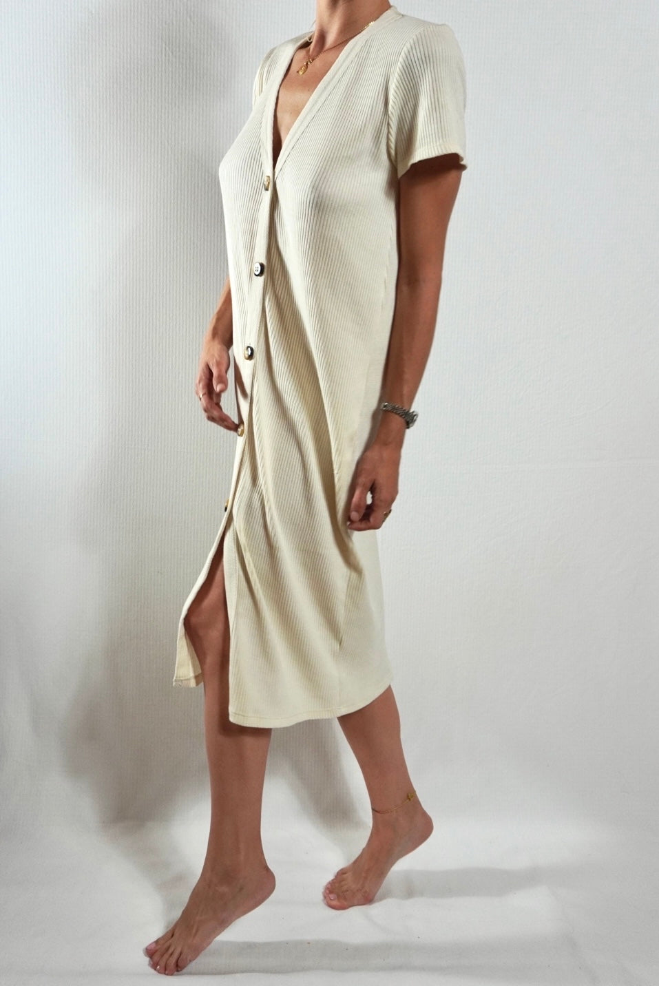 Vestido beige de @zara