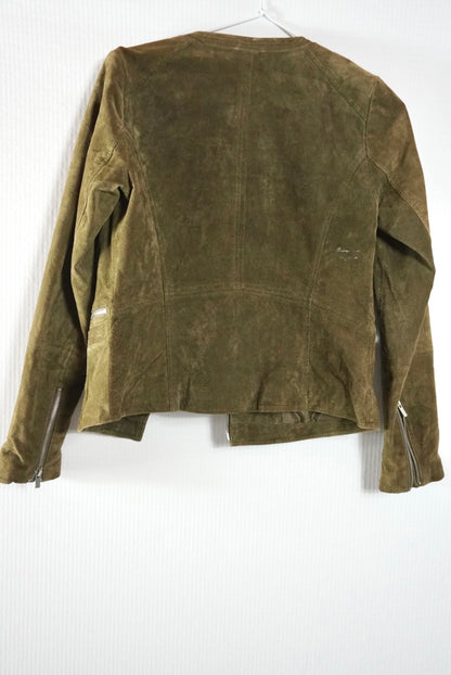 Chaqueta verde piel de @mango