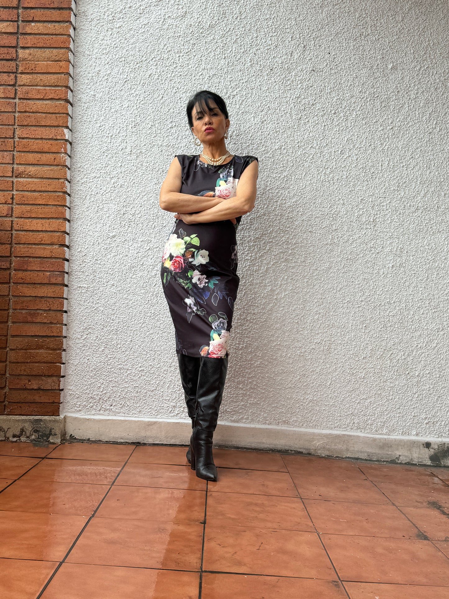 Vestido midi de flores de @beauty