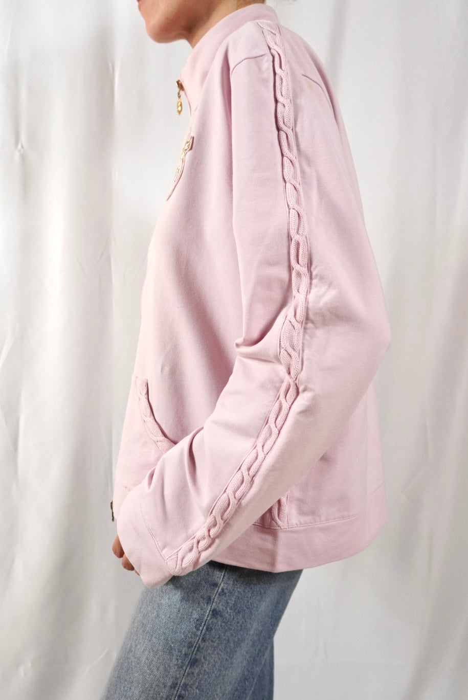 Sudadera rosa de cremallera de @escada