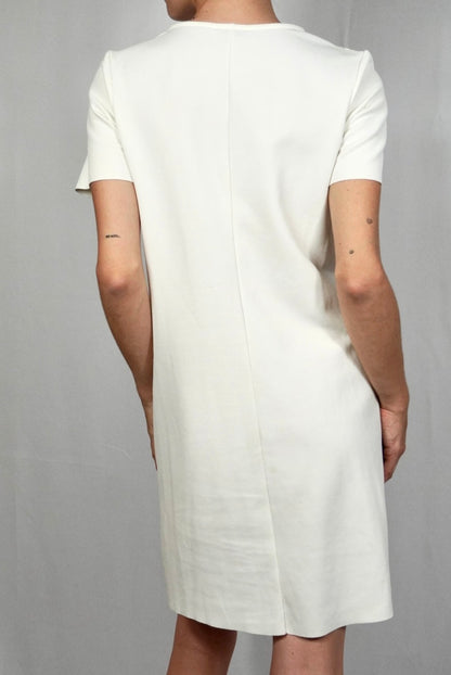 Vestido manga corta blanco de @zara